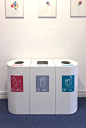 Office Recycling Bins Sorting. Home Office Design UK - £175 square, £195 rounded