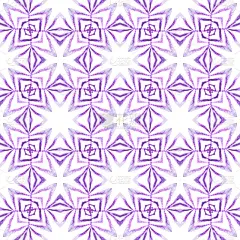 手绘瓷砖水彩边界。紫色的