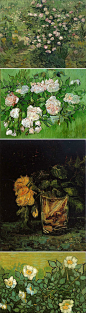 梵高 玫瑰花系列 油画作品