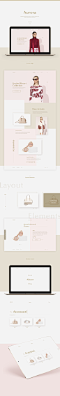 Aurora : Aurora is concept design thinking for online fashion store. It is clean, modern and sophisticated concept with unique style. Aurora theme suitable for any type of purchasing especially fashion, beauty and OOTD blogs.@北坤人素材