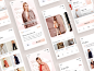 Find the outfit you like 2 ui ux sketch web clean app woman pink senior fashion clothes app design color