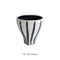 黑白条纹简约设计陶瓷花瓶创意黑白波点摆件北欧样板房办公室花器-淘宝网
