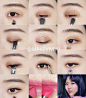 韩国美妆大神 Makeviviju 的眼妆教程，光是眼妆就这么多步骤。 ​ ​​​​