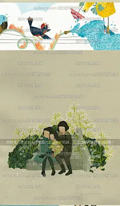 73张美国Jen Corace儿童插画图片 水彩淡淡颜色插图小资森女风-淘宝网