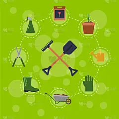 信息图表,园艺,计算机图标,平坦的,农业,清新,草,想法,植物,蜘蛛网