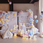 ins马卡龙气球生日装饰汽球造型结婚婚礼婚房圣诞节商场橱窗布置-淘宝网