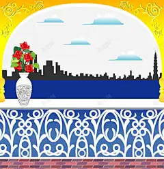 手绘窗外风景 设计图片 免费下载 页面网页 平面电商 创意素材