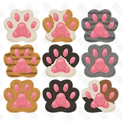 小猫咪手掌肉垫手绘卡通插画手绘png儿童插画免扣素材2
