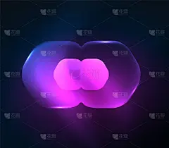 模糊透明六边形在黑暗，数字抽象背景
