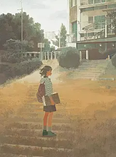 日本唯美插画欣赏：明天见，是世间最美的告别