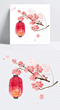 樱花灯笼|灯笼,印花,日本文化,日系,卡通元素,手绘/卡通