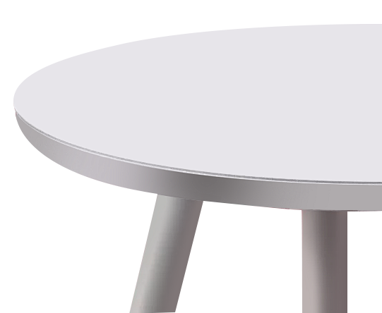 纯白色圆桌