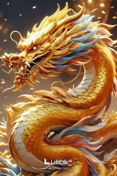 金龙，火龙，黄金龙，幻彩2024龙年-LoRA-小资AI画廊-LiblibAI