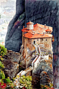 Pantelis Zografo迷人的希腊水彩画