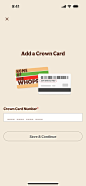 Burger King Add a Crown Card screen