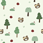 森林里的戴帽小熊｜印花图案设计105