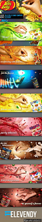 国外手元素创意食品海报灵感 国外酷炫食品社交平台banner设计 国外时尚色彩banner图