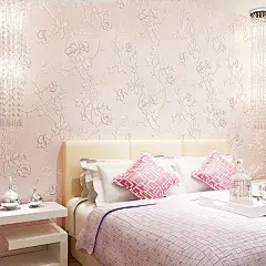 3D立体高档田园无纺布壁纸 环保客厅卧室沙发背景墙纸 厂家批发