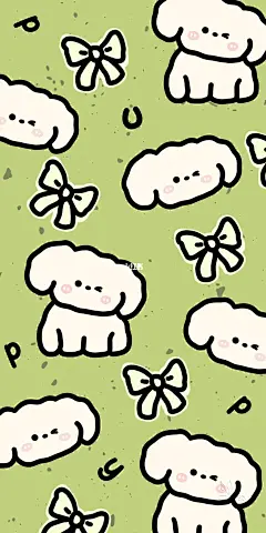 原创壁纸/ins简约风/韩系小狗