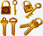 金钥匙金锁免抠素材 创意素材 png素材
