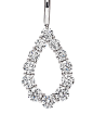 Loop charm that recalls the shape of a pear-cut diamond for Harry Winston Charms bracelet in platinum with diamonds. Charms from $2,300.