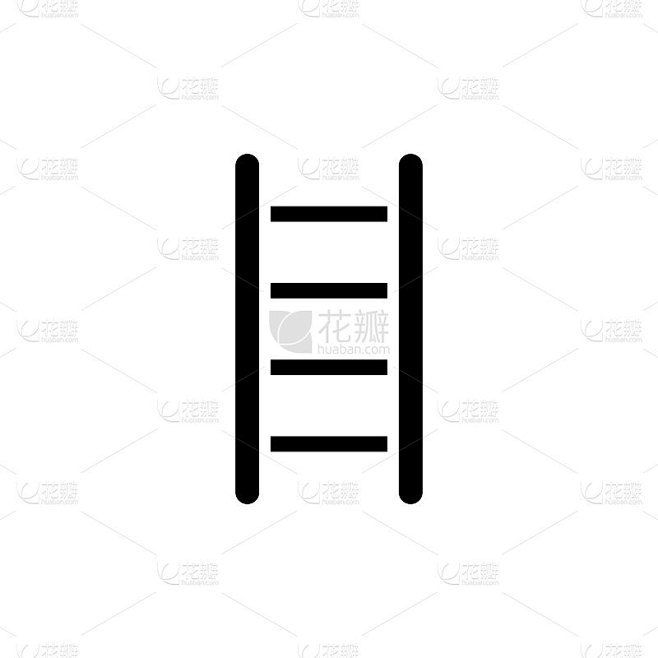 梯子图标在矢量。标识