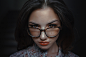 People 2048x1366 Delaia Gonzalez  women model women with glasses brunette looking at viewer portrait face women indoors