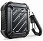 SUPCASE Unicorn Beetle Pro Series Case Designed for Airpods 1 & 2, Full-Body Rugged Protective Case with Carabiner for Apple Airpods 1st & 2nd (Black)