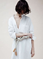 Effortless white shirt dress