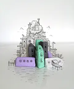 #手绘# #场景# #黑白#