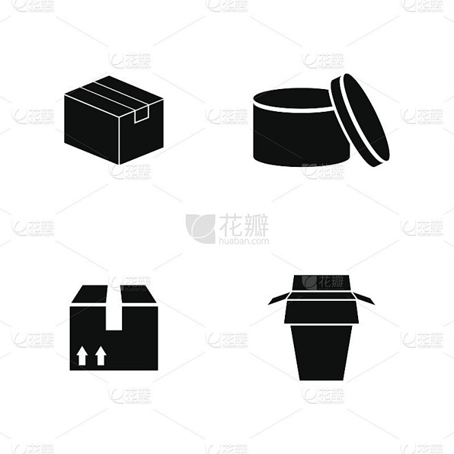 包装。简单相关矢量图标