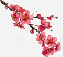 卡通手绘桃花枝 免费下载 页面网页 平面电商 创意素材