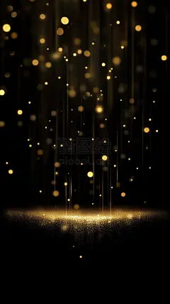 金色的光点落下粒子闪光壁纸背景图1
