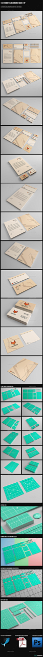 Stationery & Branding Mock-Up卡片文件夹公司形象模型素材模板-淘宝网