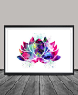 Lotus Flower Wall Art Lotus Flower Decor by FineArtCenter on Etsy