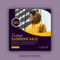 Exclusive fashion sale social media instagram post Premium Vector