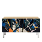 Artsy sideboard | a splash of color on this modern sideboard |www.bocadolobo.com #modernsideboard #sideboardideas: 