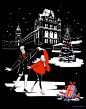 celebration Christmas Holiday illistration Merry Christmas new year santa snow winter xmas