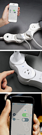 Pivot surge protector - control each outlet from your mobile device