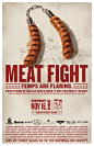 【蜂讯网】#海报设计# #平面广告# #媒体平面广告# #媒体海报设计# #媒体平面设计#----------------------------------------------------美国娱乐休闲创意广告设计Meat Fight