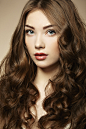 Portrait young beautiful woman with curly hair by Oleg Gekman / 500px