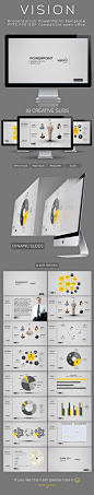 Vision Powerpoint Presentation Template : VISION Poewerpoint Presentation TemplateA modern, clean professional Powerpoint presentation designed for any type of business. It’s very easy to adapt with your content such as text, images and charts.Features:• 