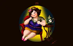 小时光系列插画 : 她是中国上世纪20-30年代的优雅女人。丰满的身姿。自信的表情。遗世独立的态度。喜欢琴棋书画。热爱新生事物。醉心美食时尚。她从时光的隧道翩跹而来。周身散发魅力的光芒