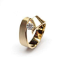 18K yellow gold diamond ring