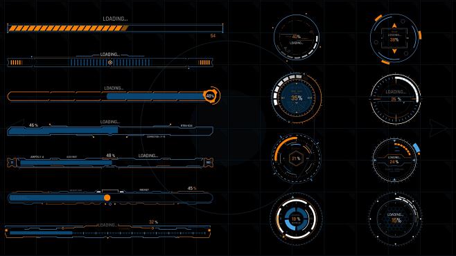 AE模板-700+FUI高科技HUD界面...