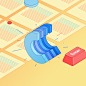 visual identity crypto 2D Adobe Portfolio clean contemporary ILLUSTRATION  line and color Space 