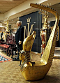Inside Ancient Egypt Houses | This stunning Egyptian harp was one of many musical instruments for ...