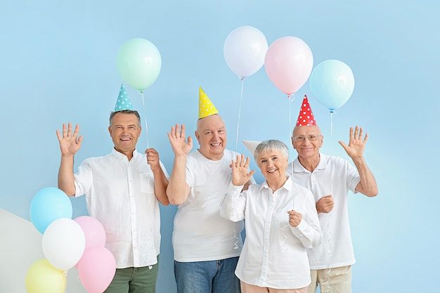 Senior people celebr...