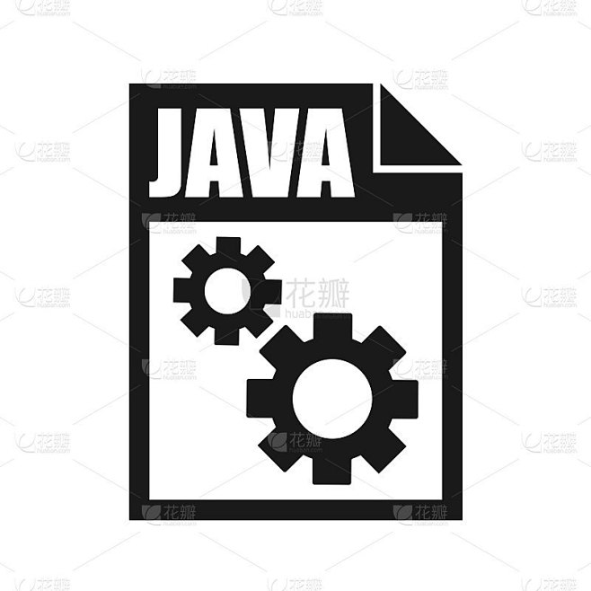 JAVA File Vector Icon, Flat Design Style