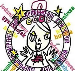 张着嘴巴的女子和星星以及文字卡通|卡通人物|卡通人物图片|漫画人物|女子|人物素材|人物图片|矢量人物|涂鸦|星星|英文|张着嘴巴
